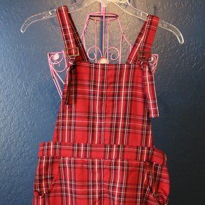 Forever 21 Plaid Overall Sleeveless Dress